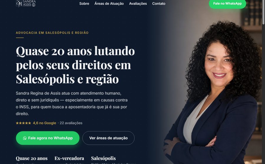 Site da Dra. Sandra Assis